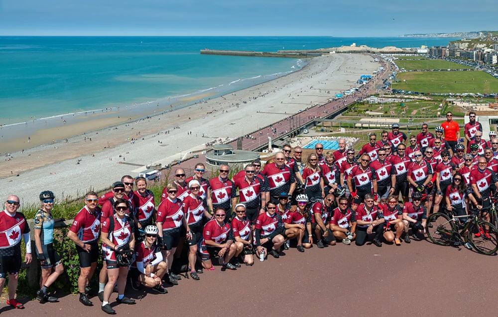 130 CANADIANS SET TO CYCLE FROM DIEPE TO JUNO BEACH