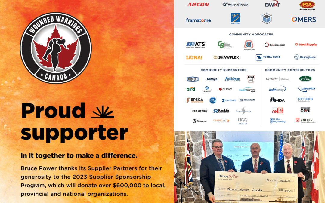 BRUCE POWER DONATES $85,000 TO WWC