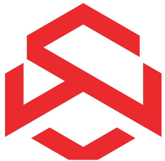 Red colour Strength Warrior logo